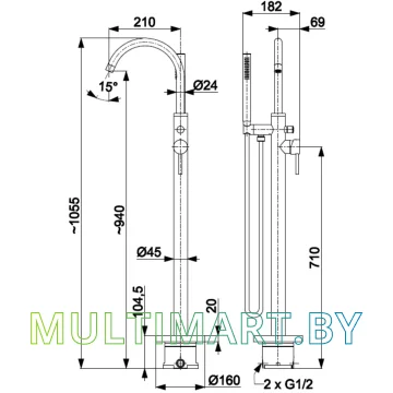 Смеситель Armatura Moza 5035-510-81 картинка 9